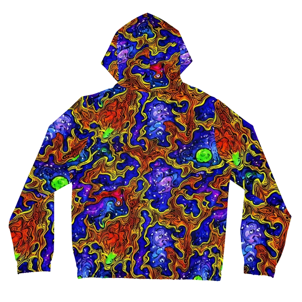 Electric Lava on Women's Full-Zip Hoodie — Back