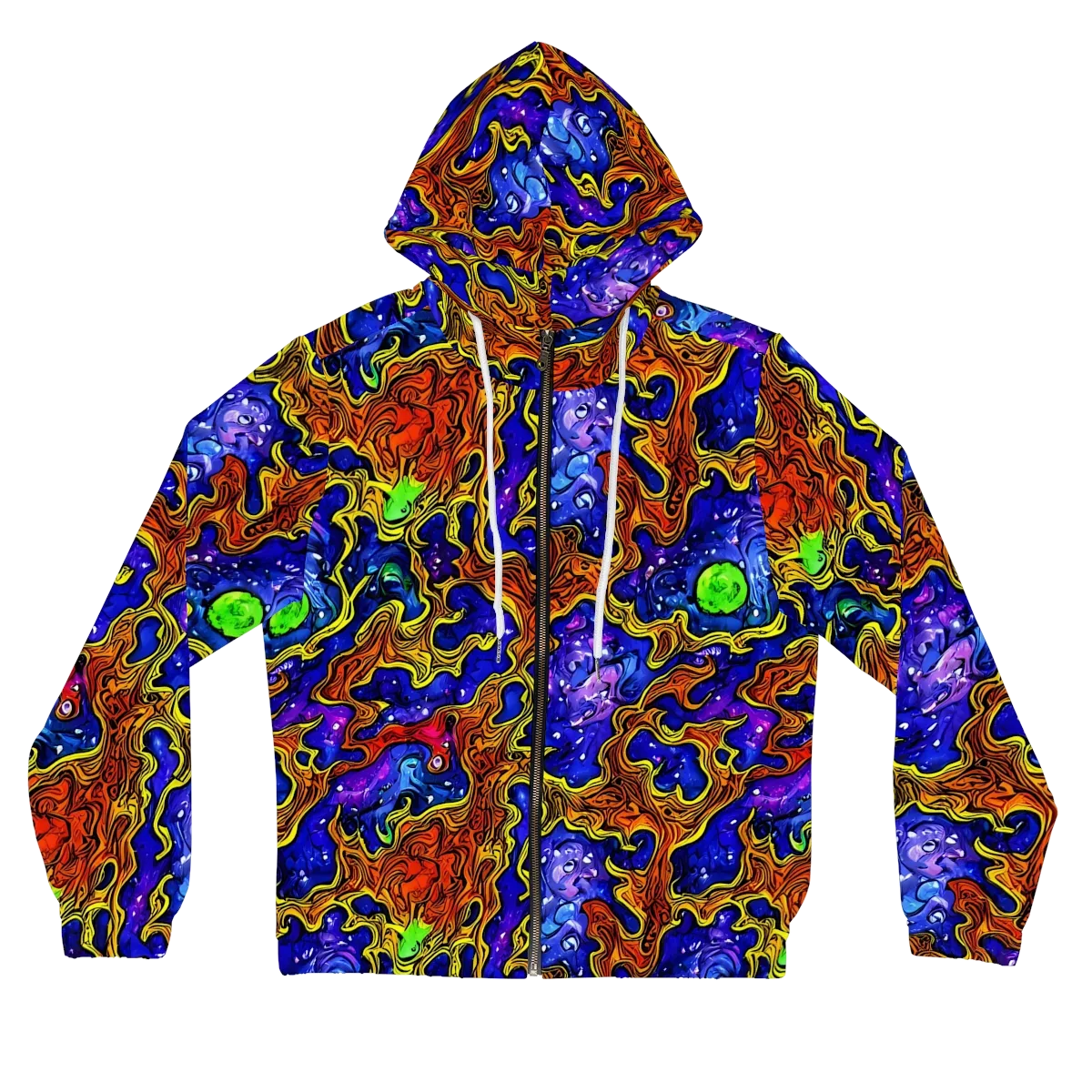 Electric Lava on Women's Full-Zip Hoodie — Front
