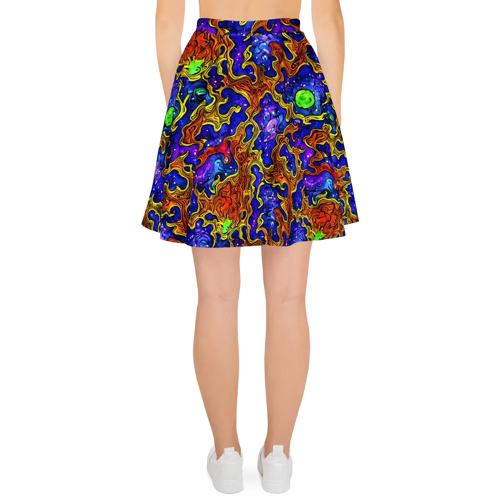 Electric Lava on Skater Skirt — Back