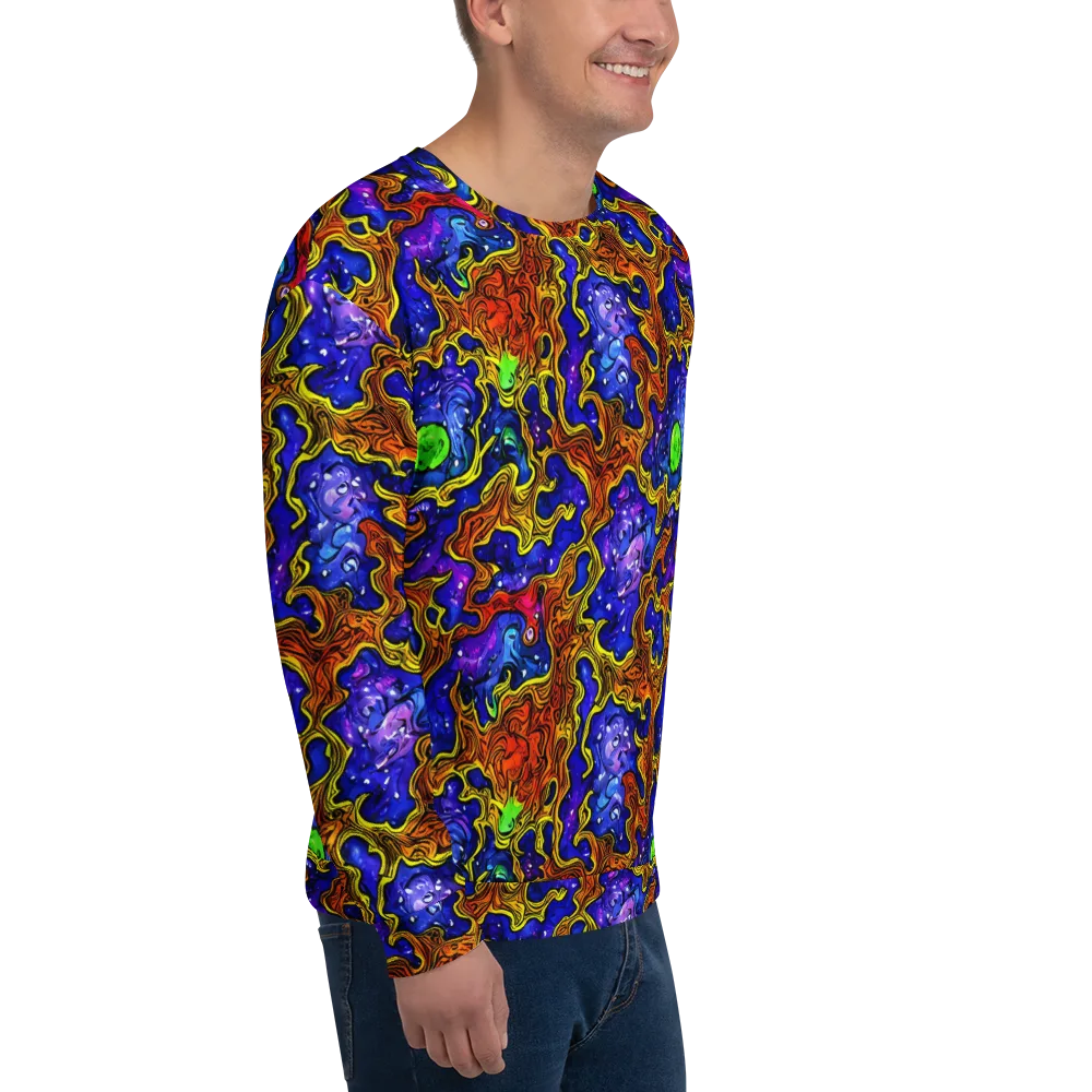 Electric Lava on Sweatshirt — Right Front