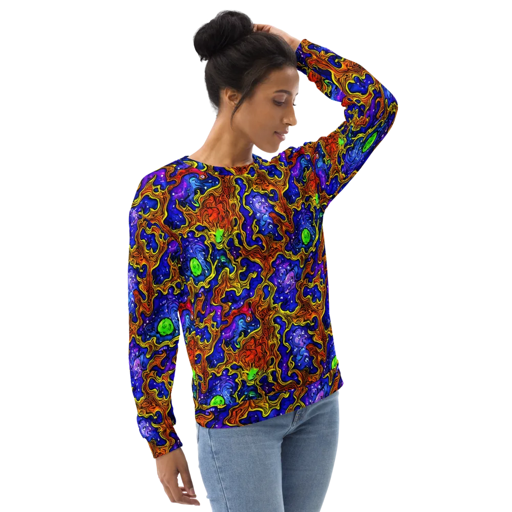 Electric Lava on Sweatshirt — Right Front