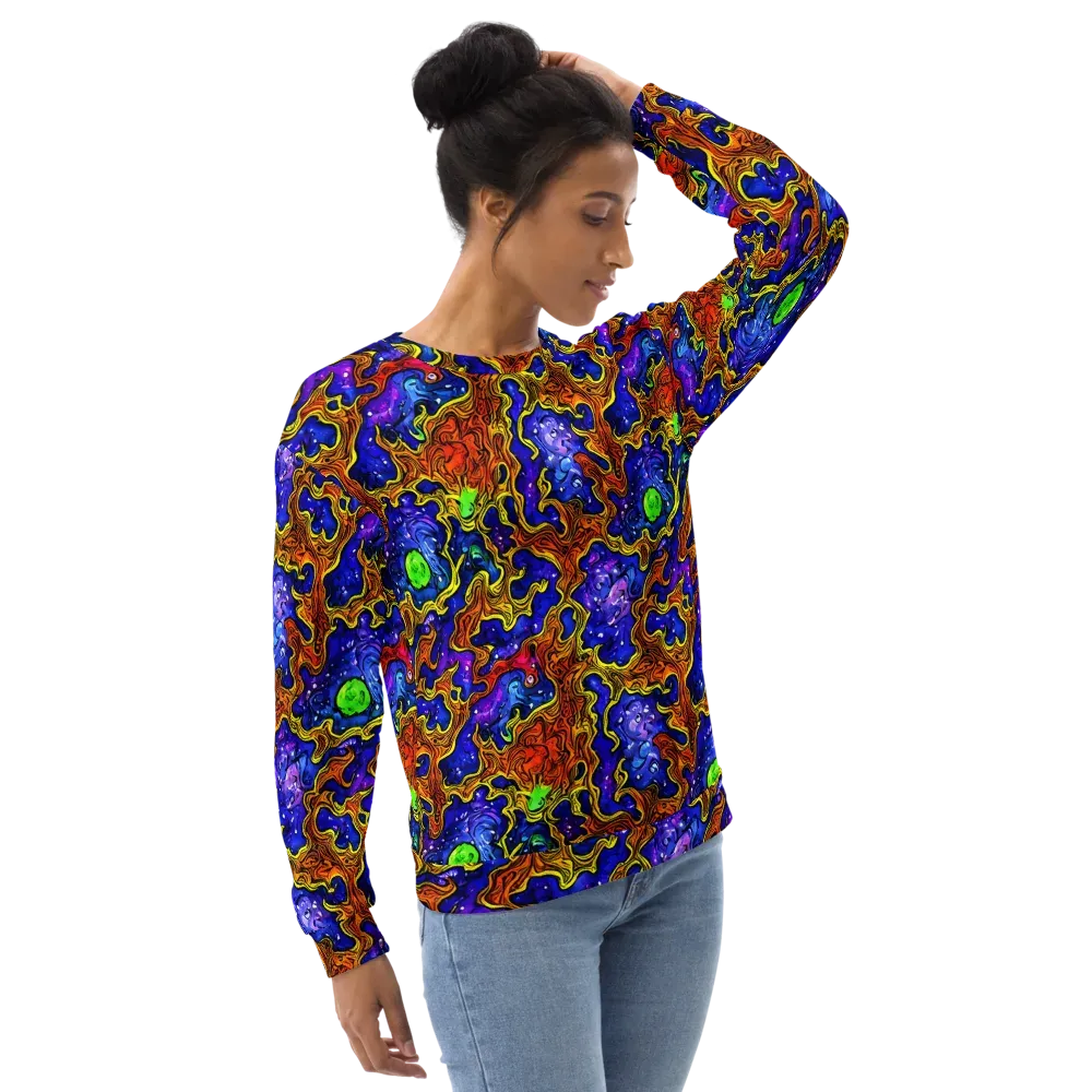 Electric Lava on Sweatshirt — Right Front