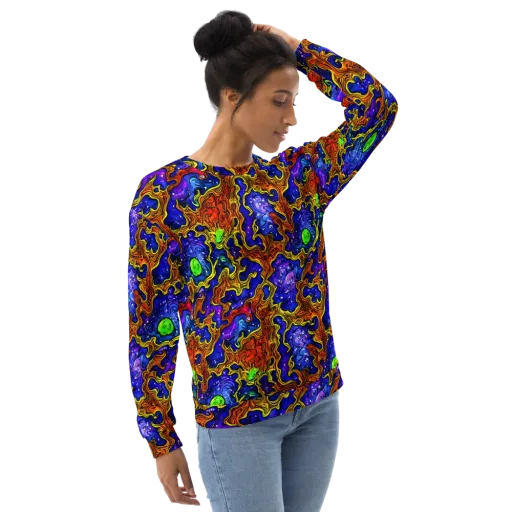 Electric Lava on a Sweatshirt