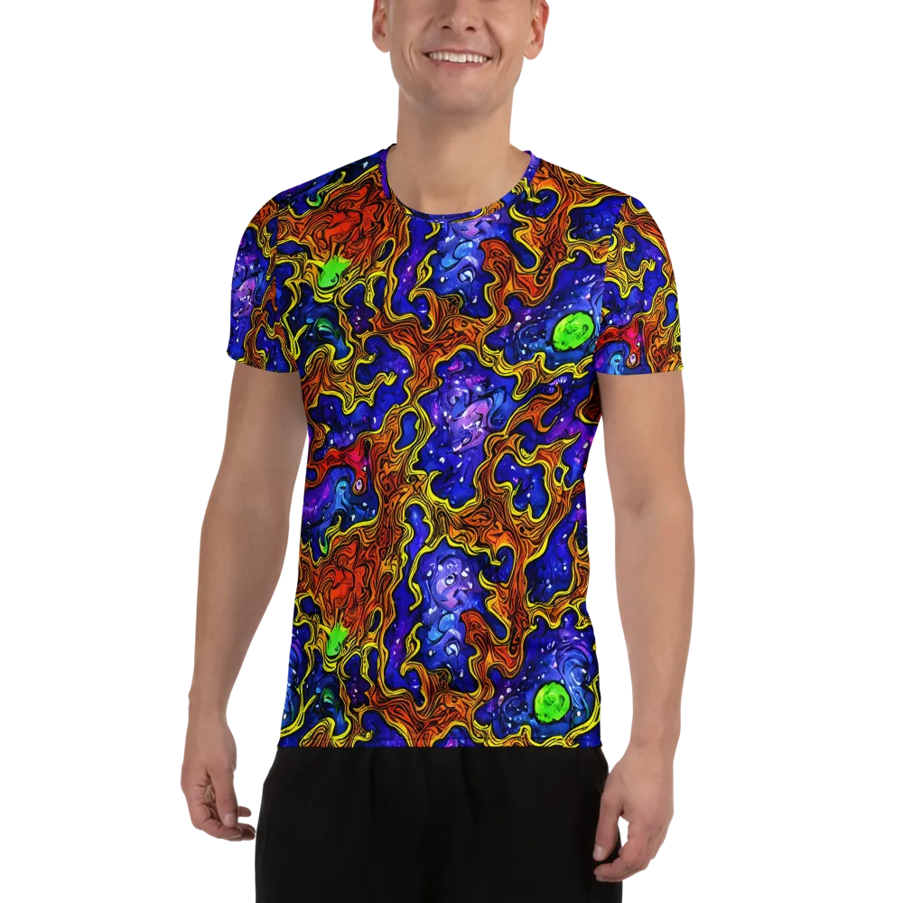 Electric Lava on Men's Athletic T-Shirt — Front