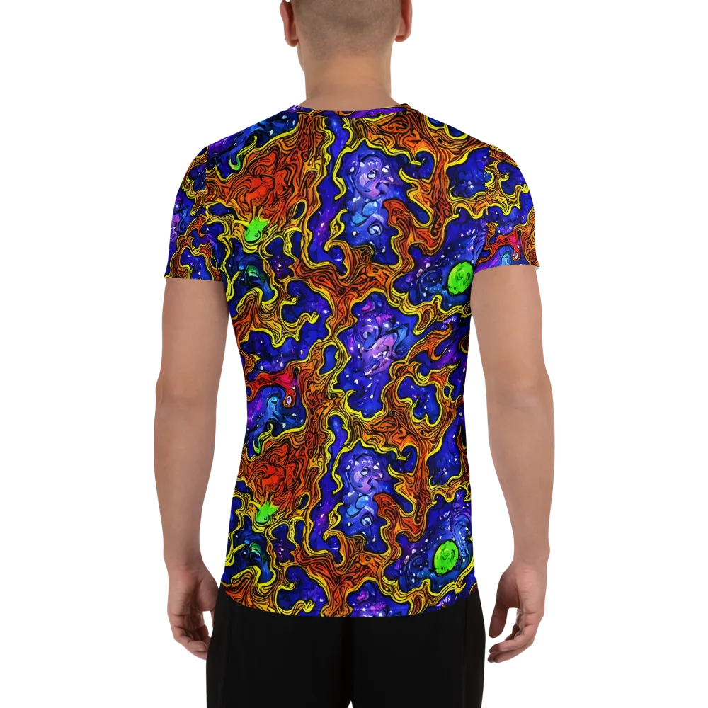 Electric Lava on Men's Athletic T-Shirt — Back