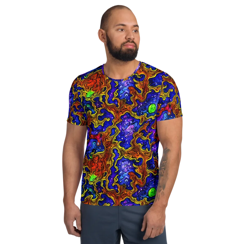 Electric Lava on Men's Athletic T-Shirt — Front