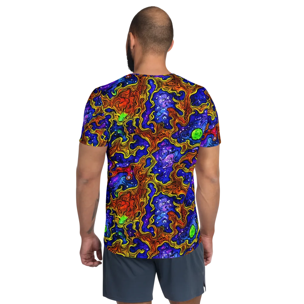 Electric Lava on Men's Athletic T-Shirt — Back