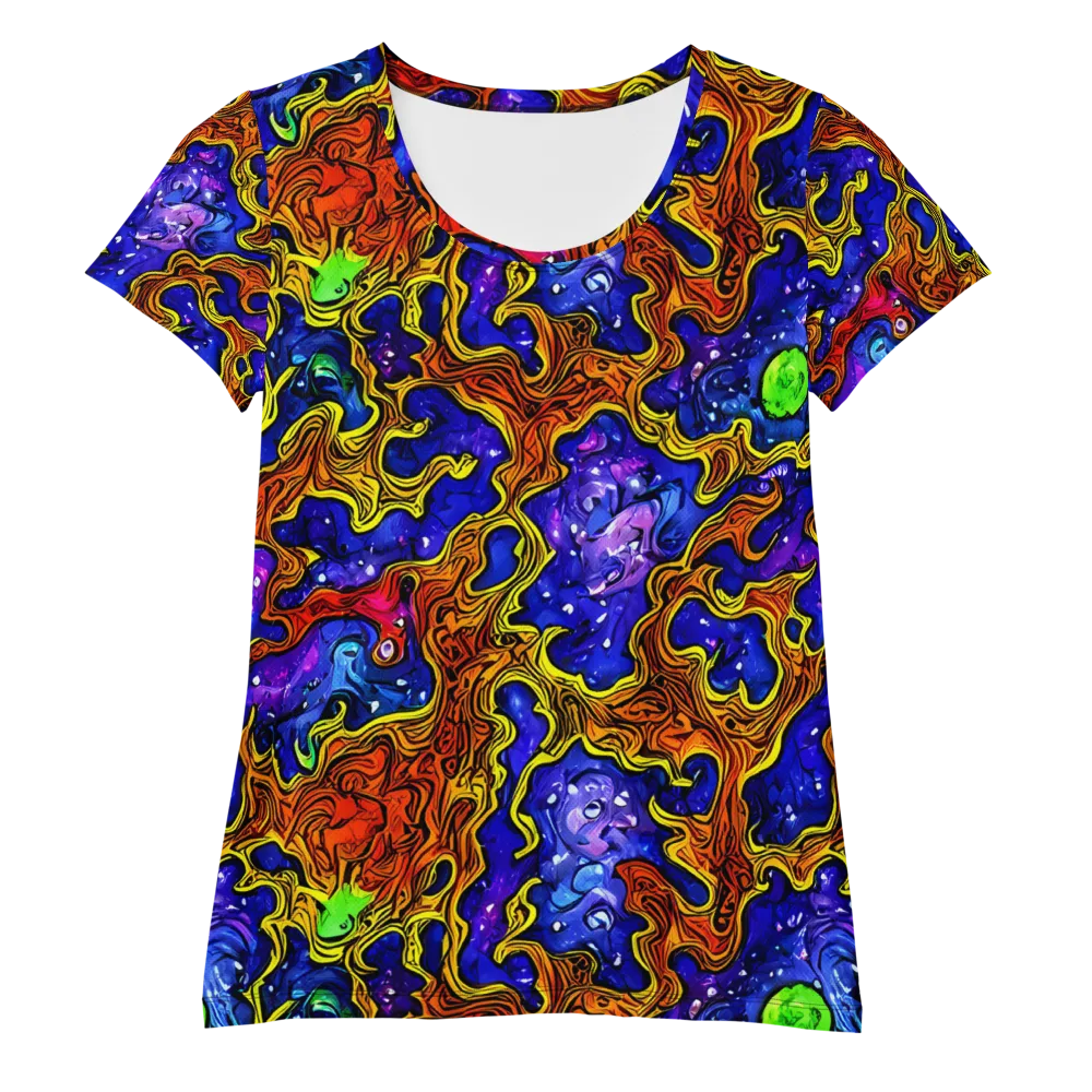 Electric Lava on Women's Athletic T-Shirt — Front