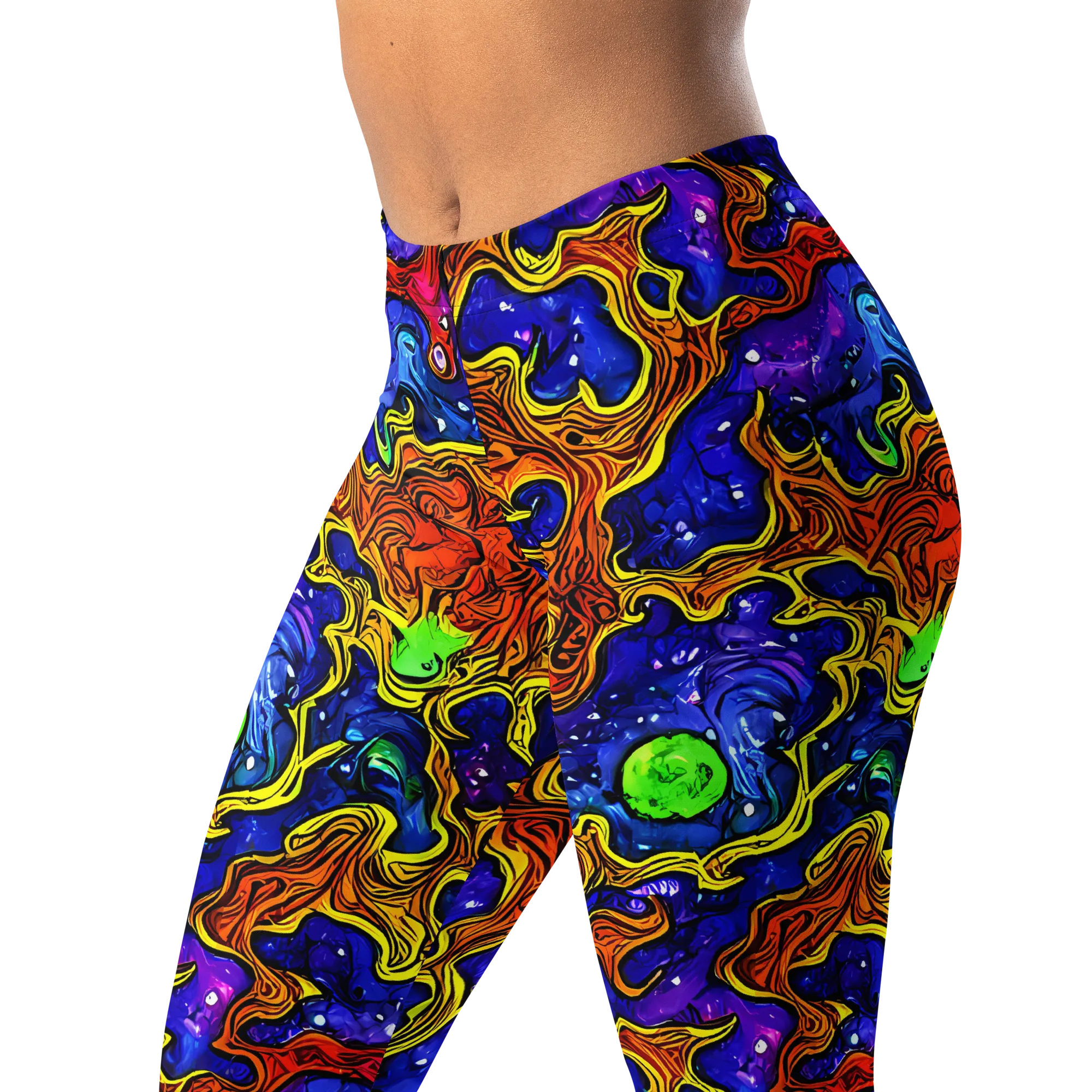 Electric Lava on Leggings — Left Front