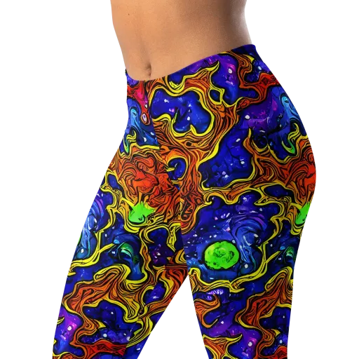 Electric Lava on a Leggings