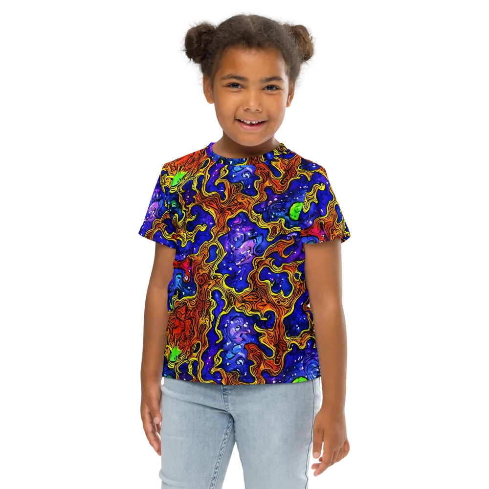 Electric Lava on Kids Crew Neck T-Shirt — Front