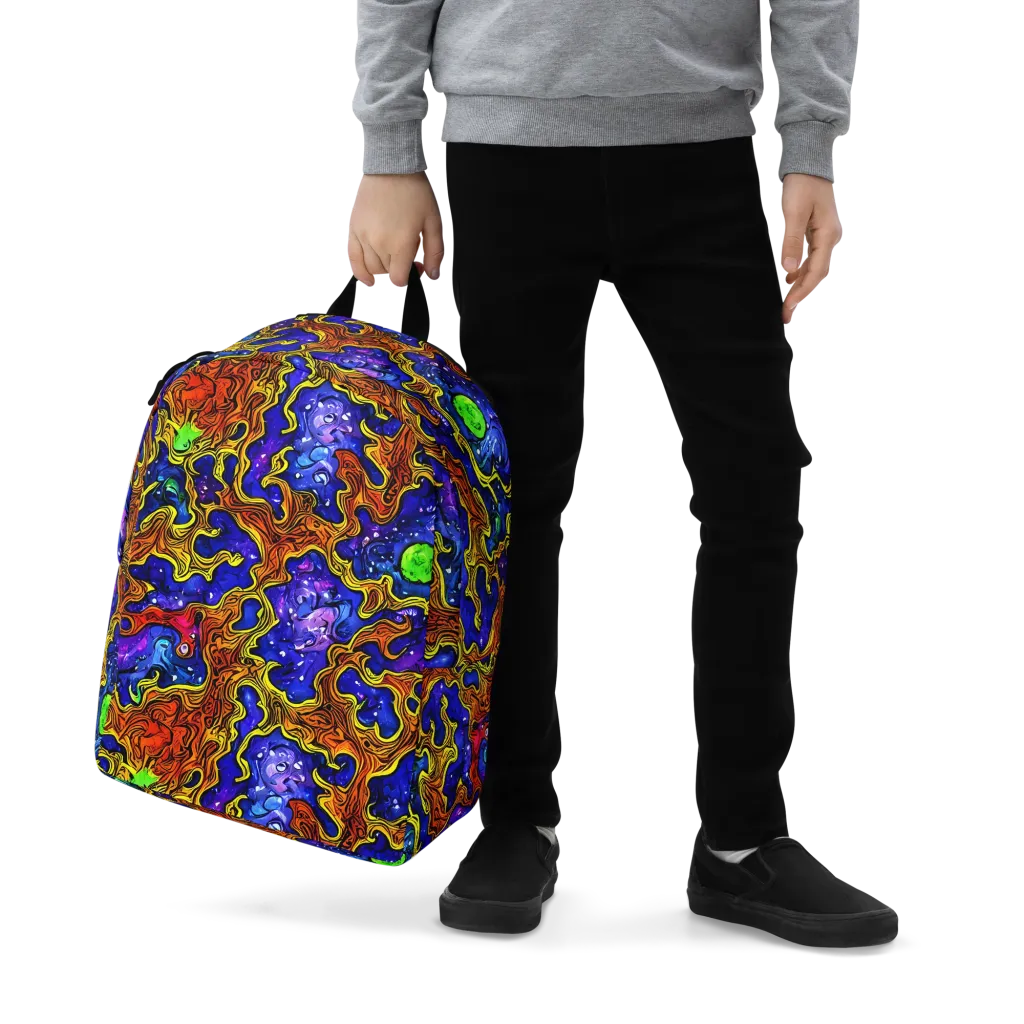 Electric Lava on Minimalist Backpack — Zoomed-in