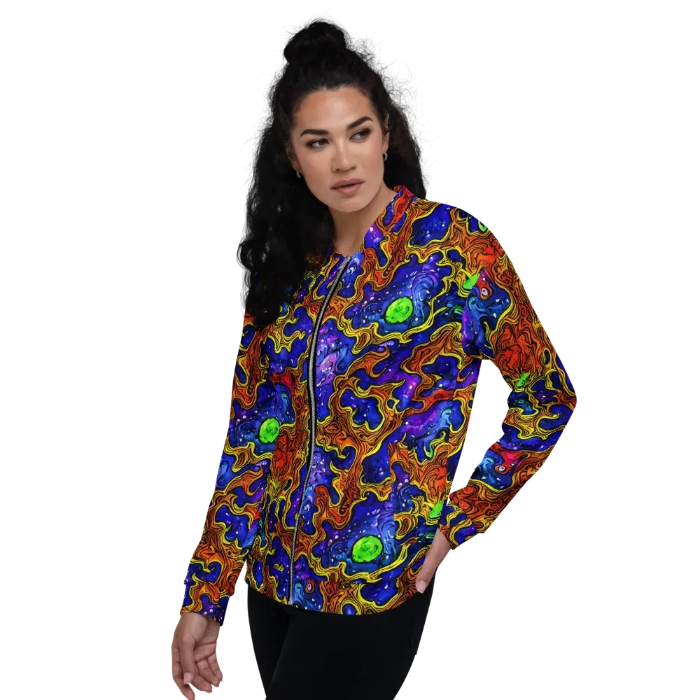 Electric Lava on Bomber Jacket — Left