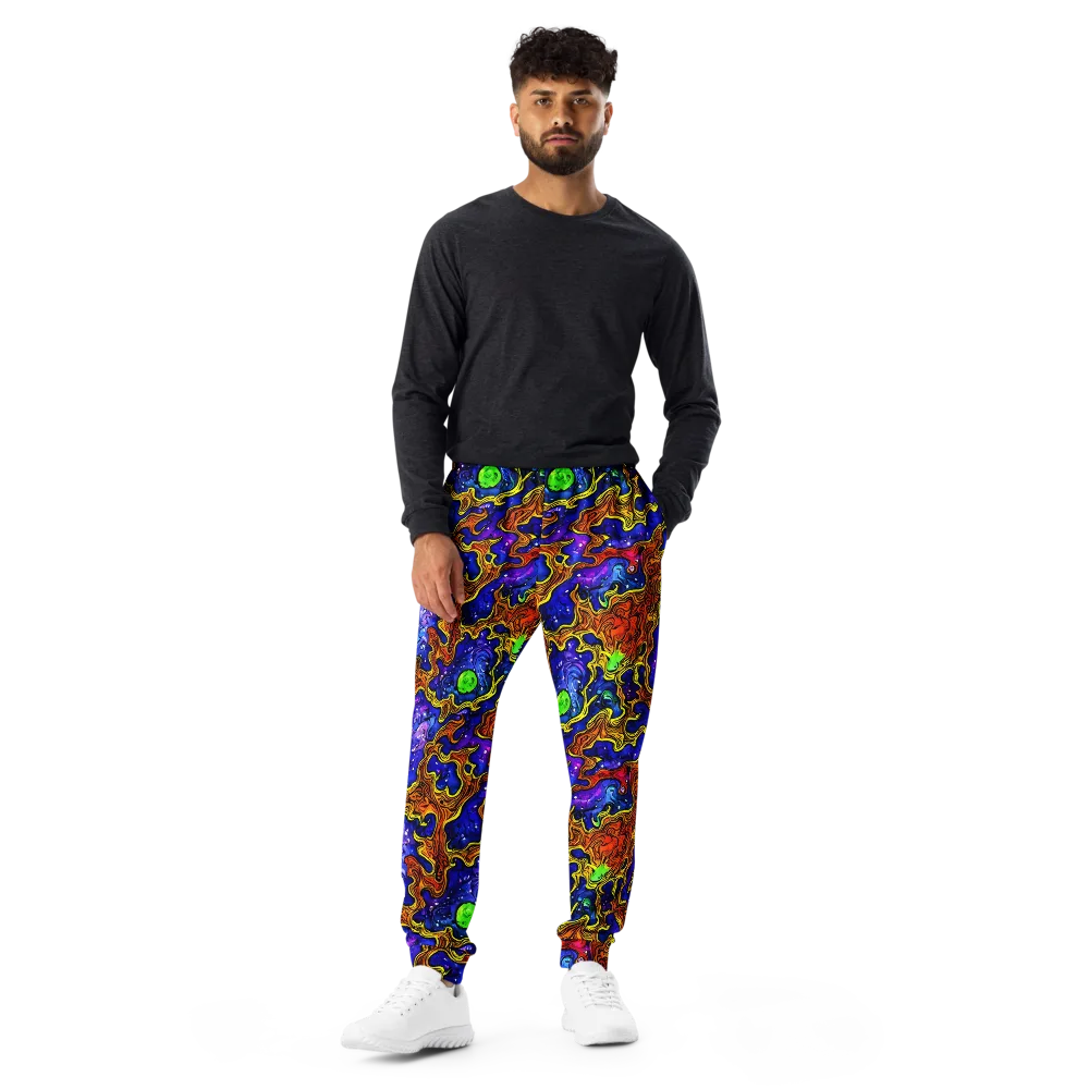 Electric Lava on Men's Joggers — Front