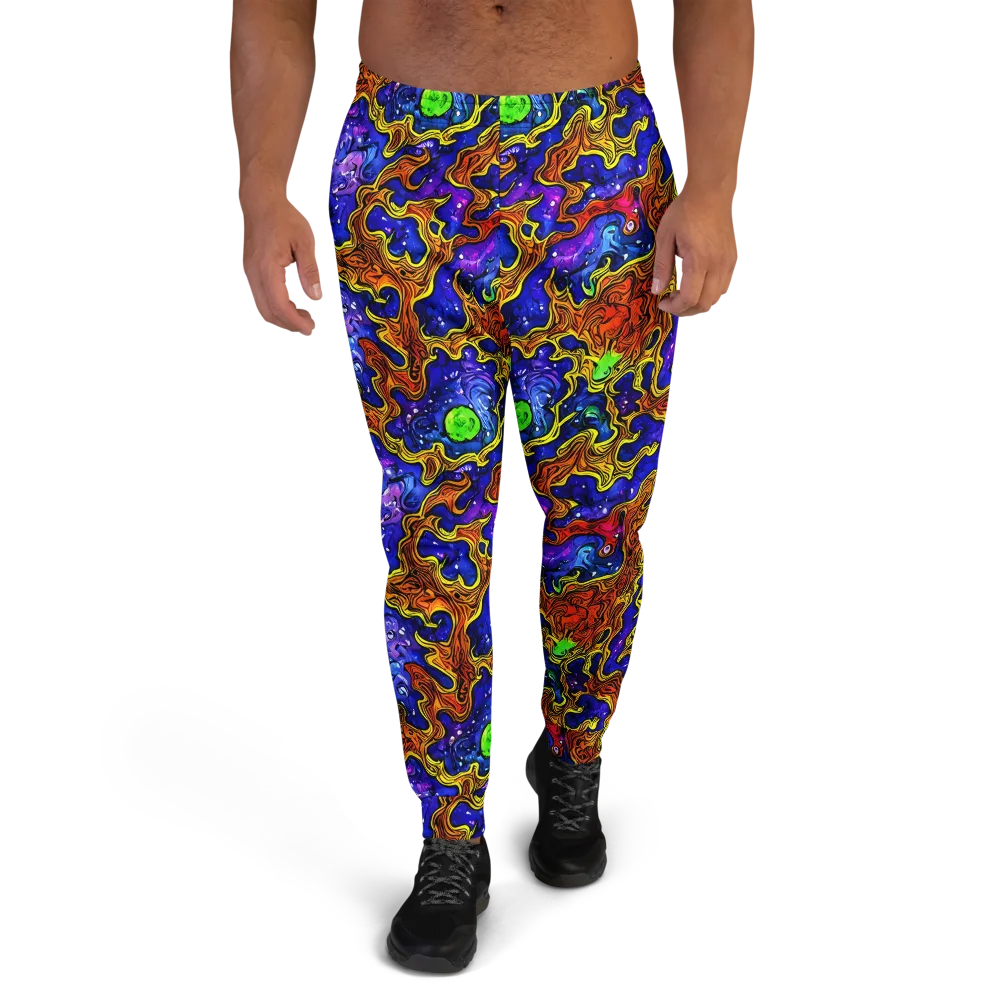 Electric Lava on Men's Joggers — Front