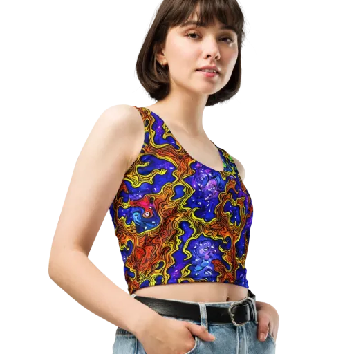 Electric Lava on a Crop Top