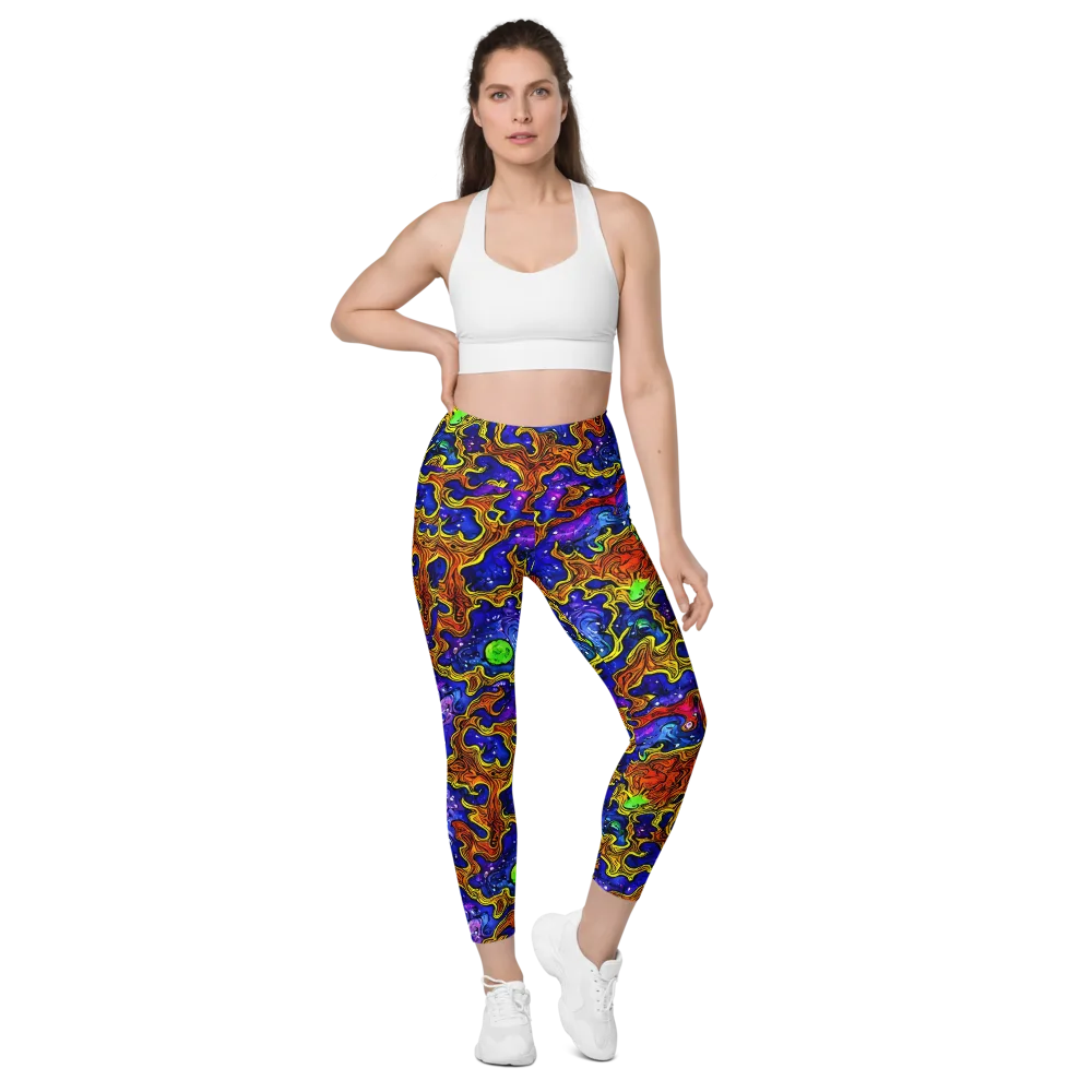 Electric Lava on Leggings with Pockets — Front