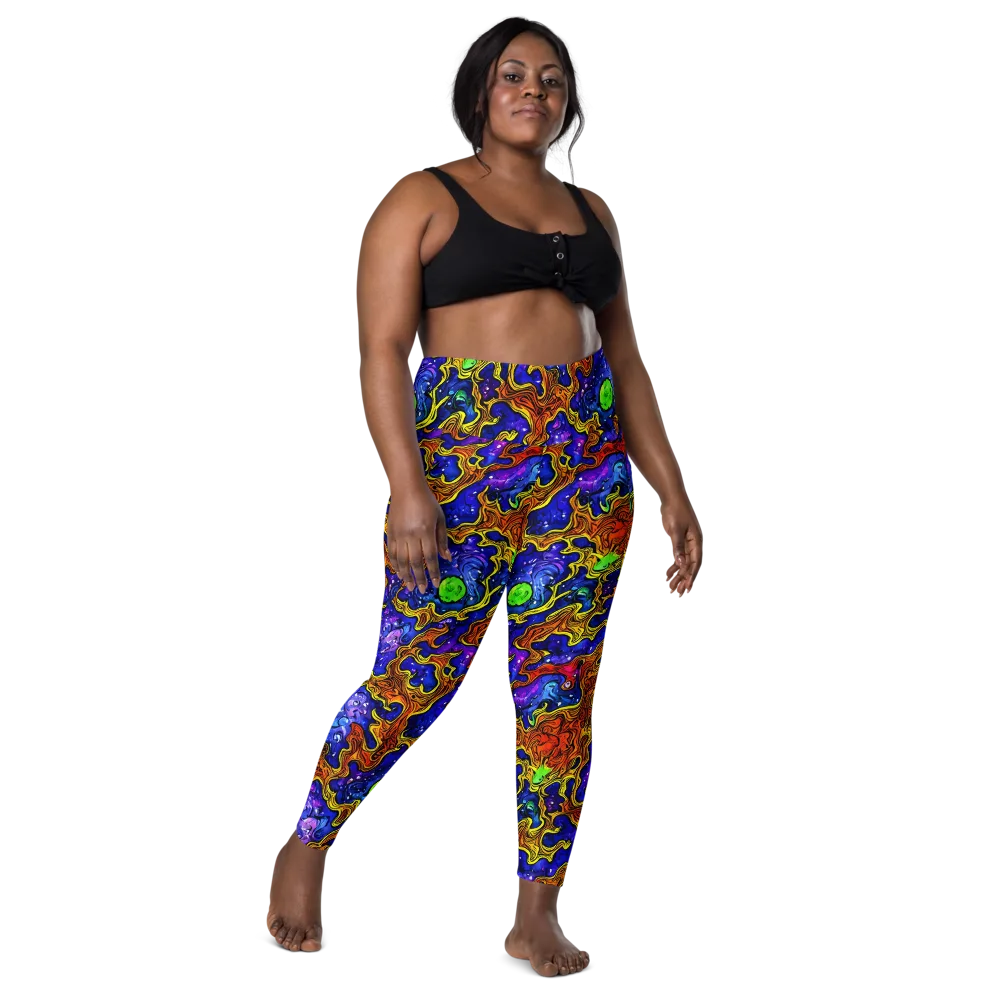 Electric Lava on Leggings with Pockets — Front