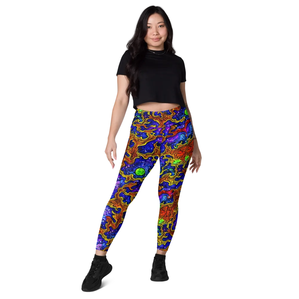 Electric Lava on Leggings with Pockets — Front