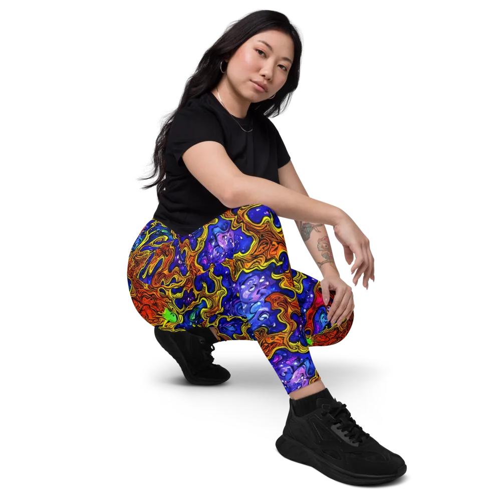 Electric Lava on Leggings with Pockets — Right Front