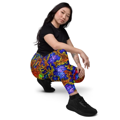 Electric Lava on a Leggings with Pockets
