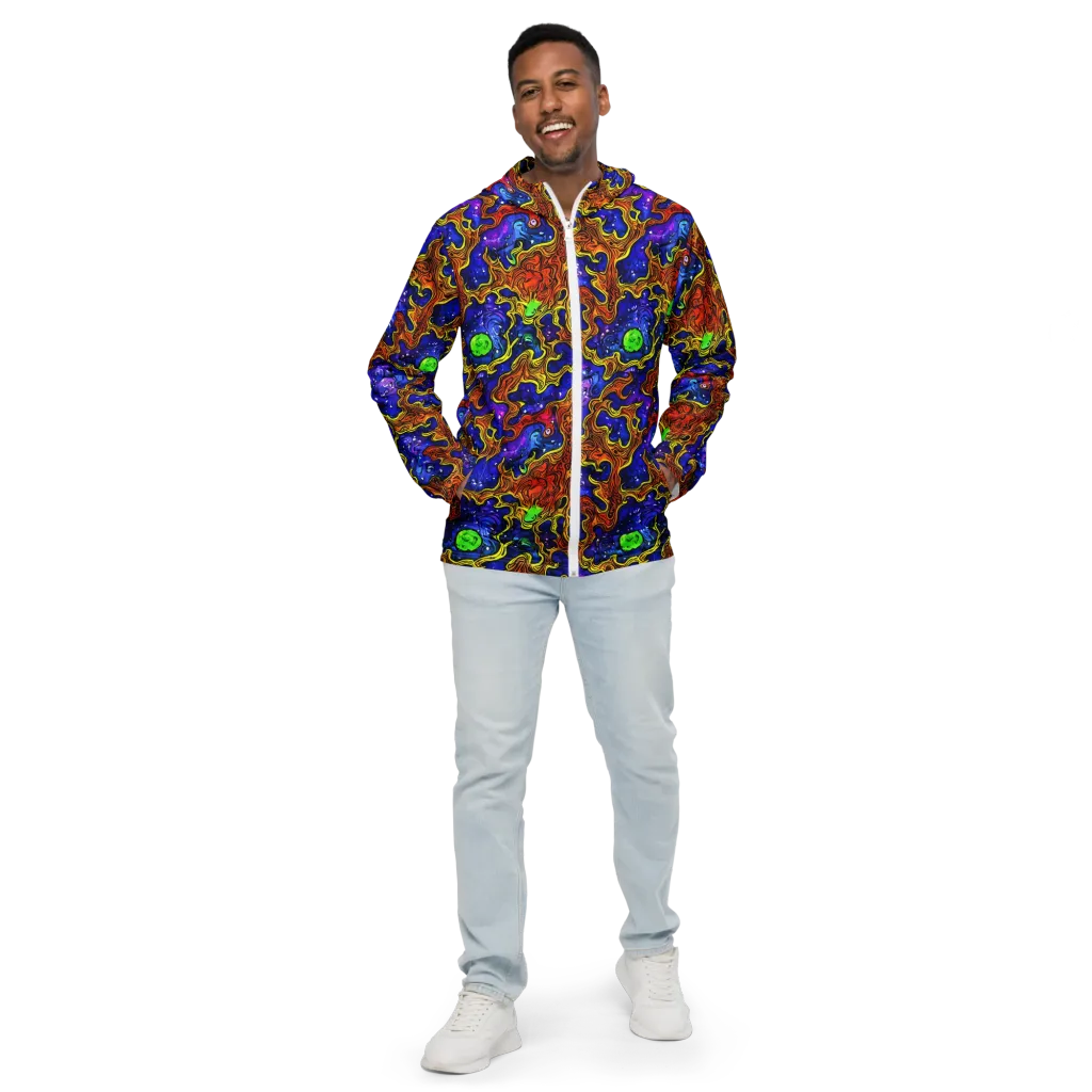 Electric Lava on Men's Windbreaker — Front