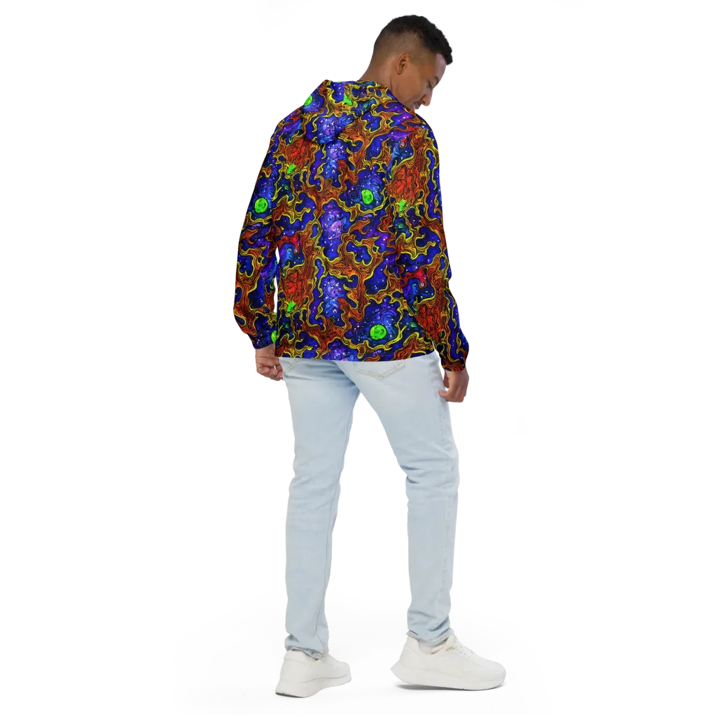 Electric Lava on Men's Windbreaker — Back