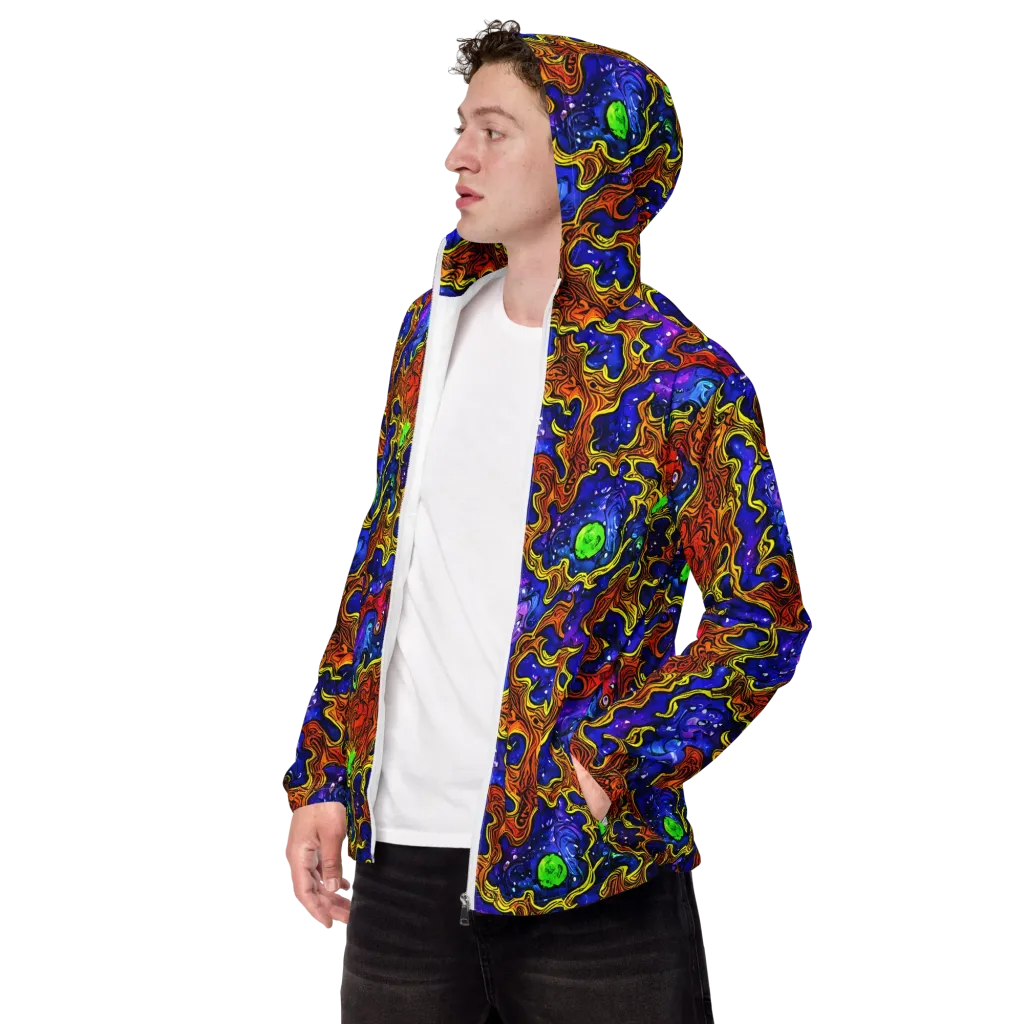 Electric Lava on Men's Windbreaker — Left Front