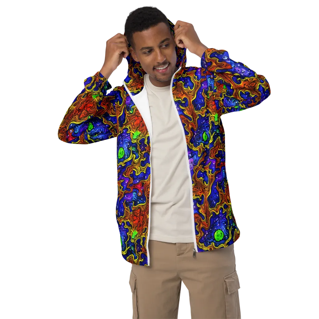 Electric Lava on Men's Windbreaker — Front