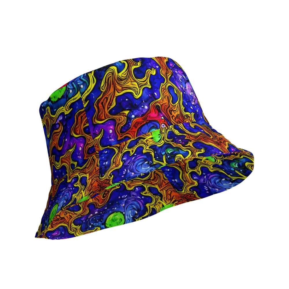 Electric Lava on Reversible Bucket Hat — Product details Outside