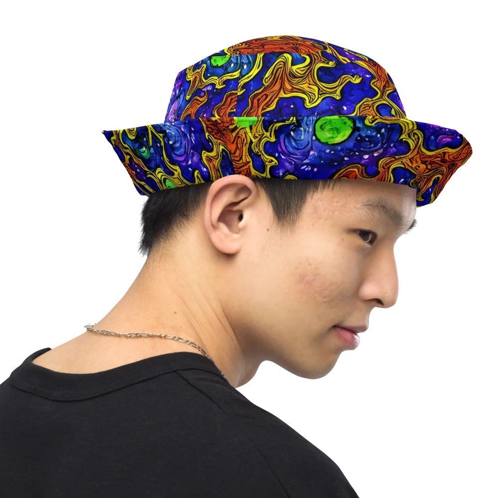 Electric Lava on Reversible Bucket Hat — Right Outside
