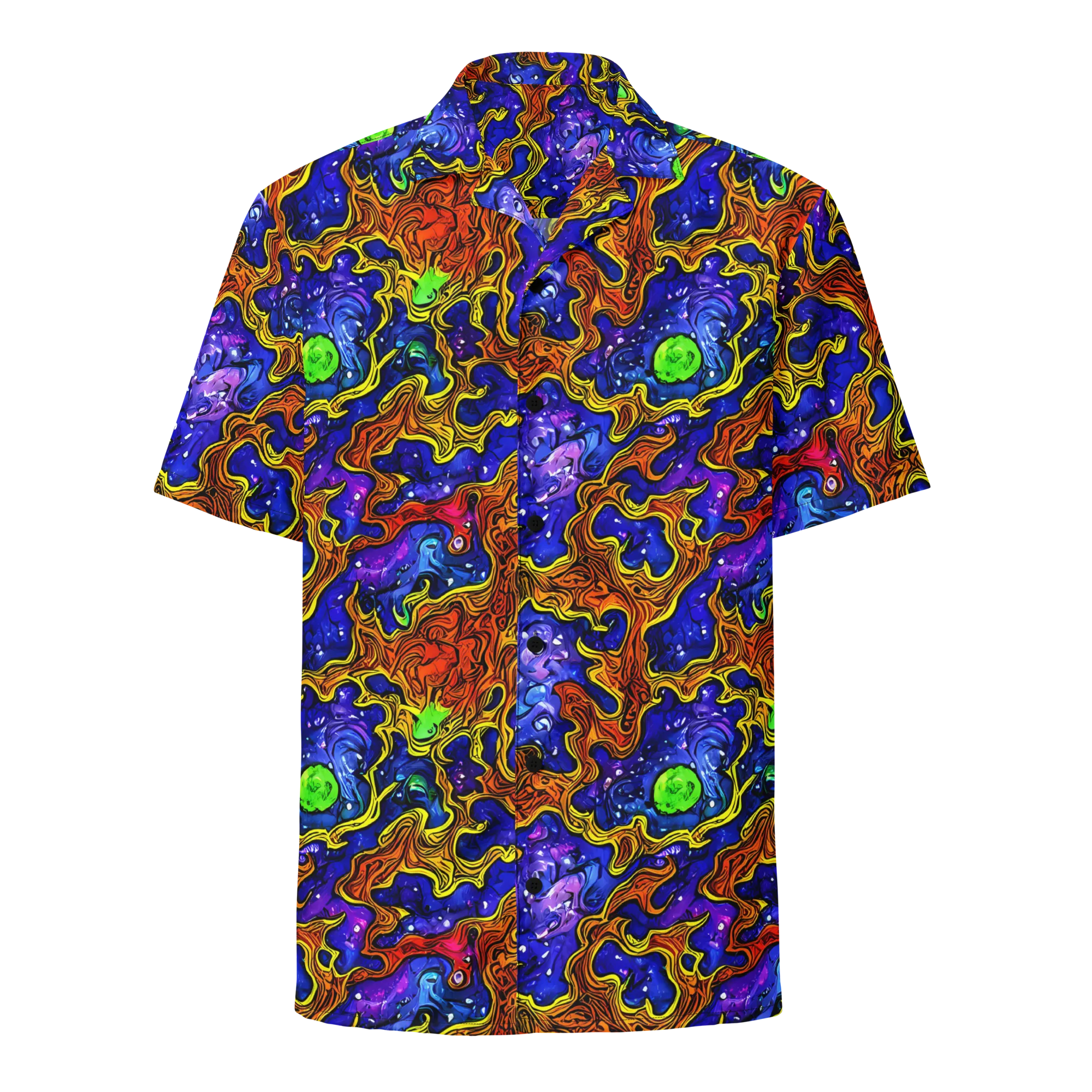 Electric Lava on Button Shirt — Front