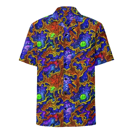 Electric Lava on a Button Shirt