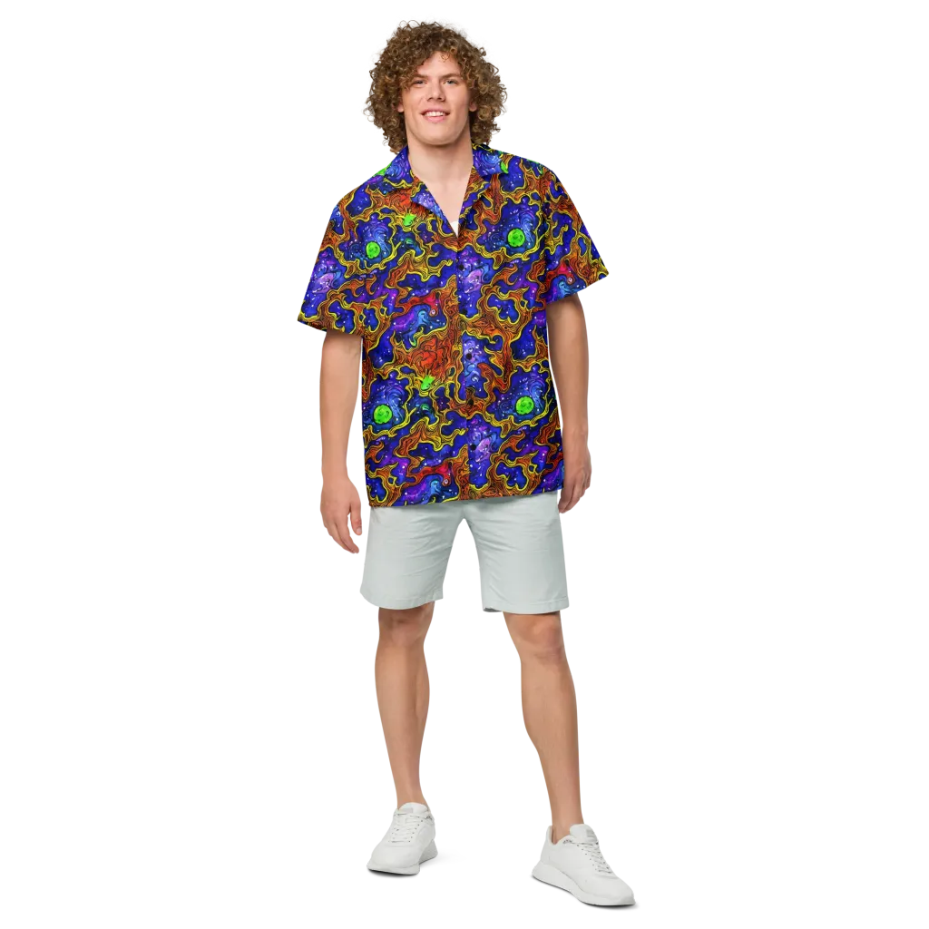 Electric Lava on Button Shirt — Front