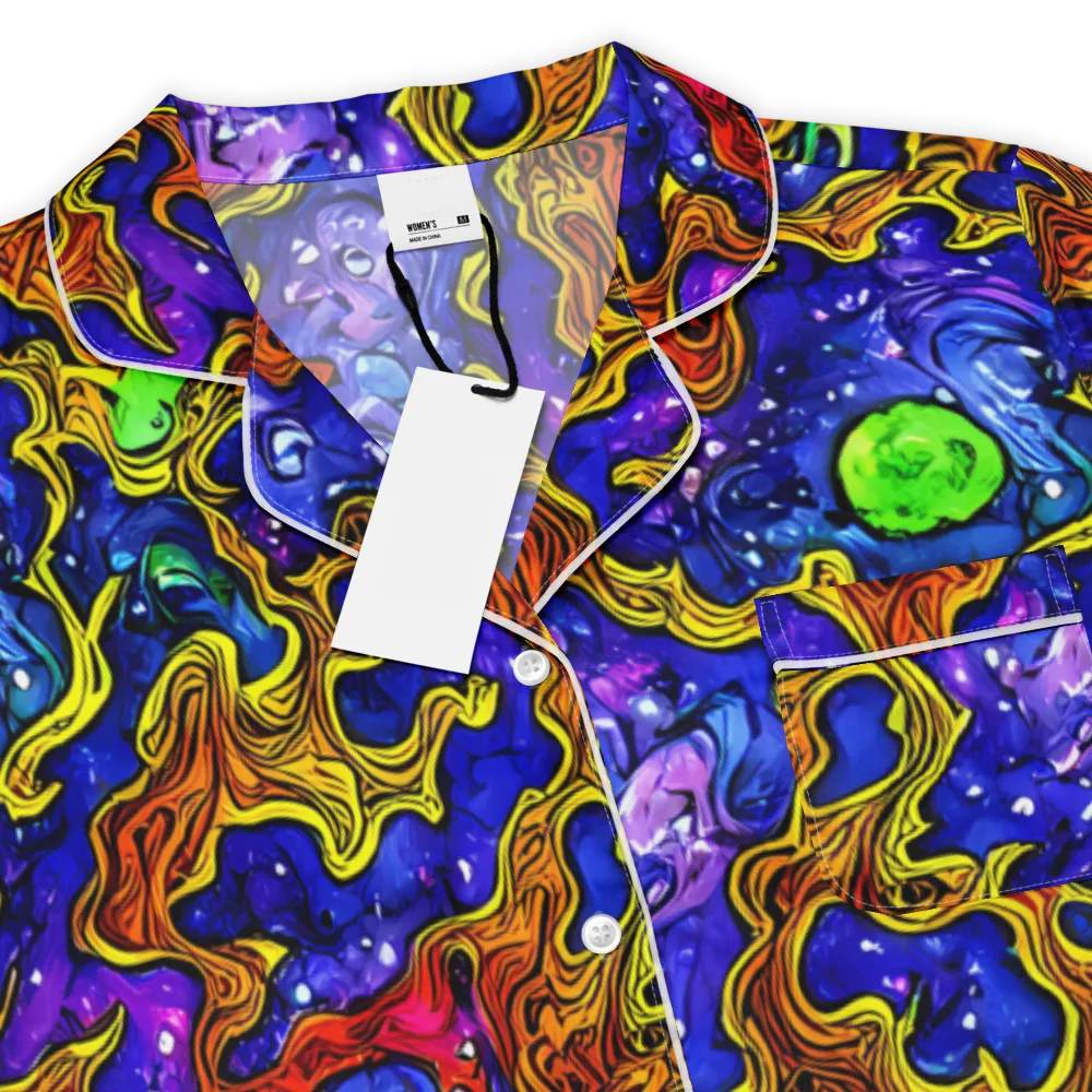 Electric Lava on Women's Short Sleeve Pajama Top — Product details