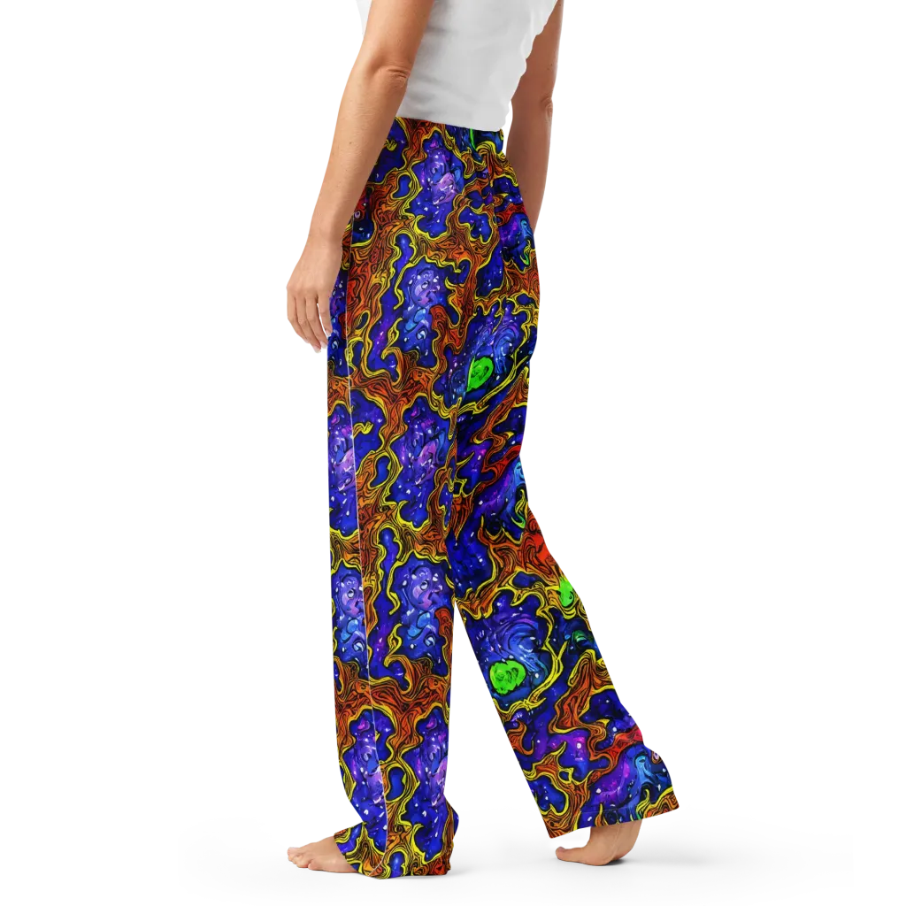 Electric Lava on Women's Pajama Pants — Left