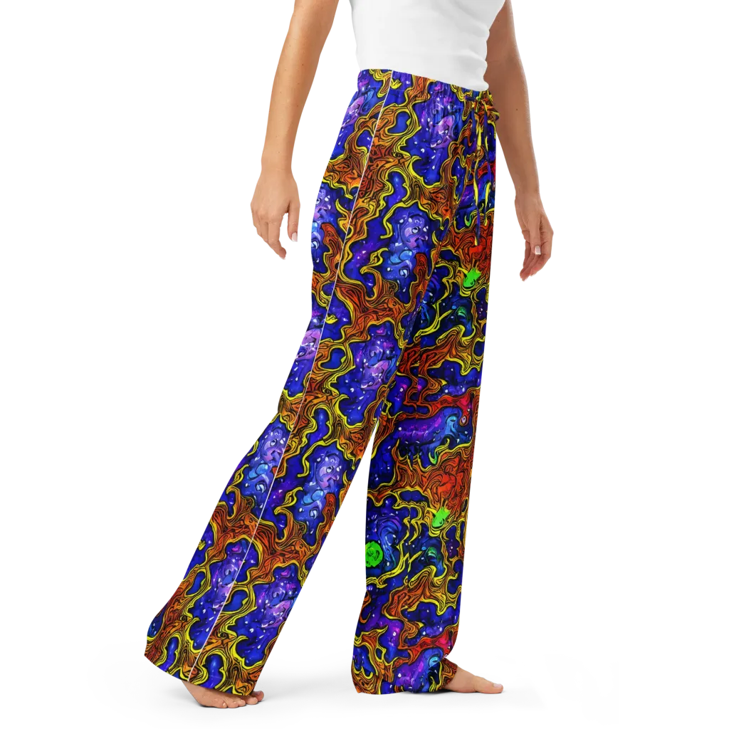 Electric Lava on Women's Pajama Pants — Right Front