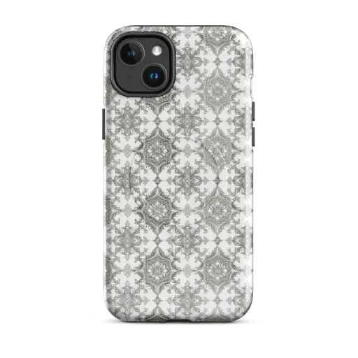 Silver Damask on a MagSafe Tough Case for iPhone®