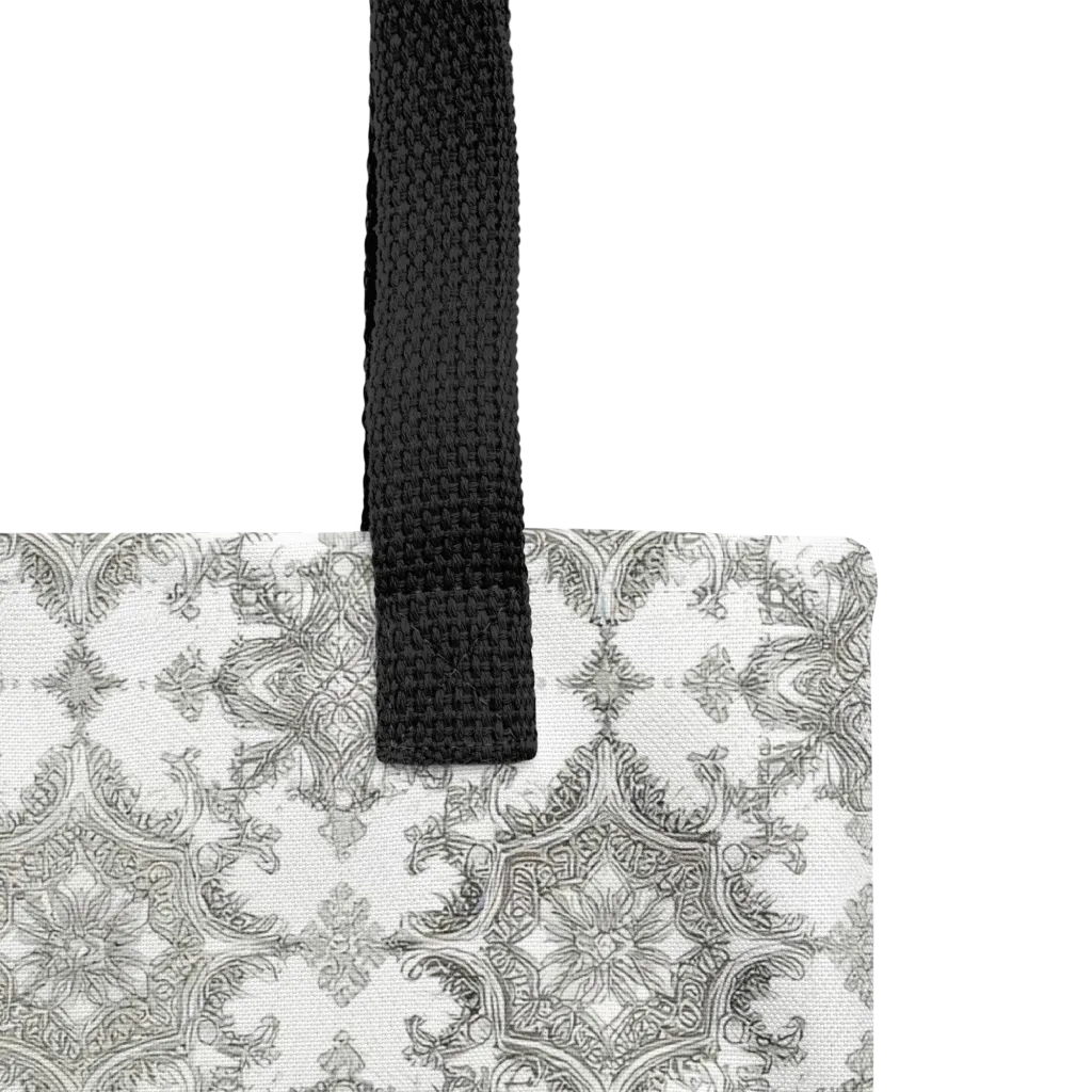 Silver Damask on Tote Bag — Product details