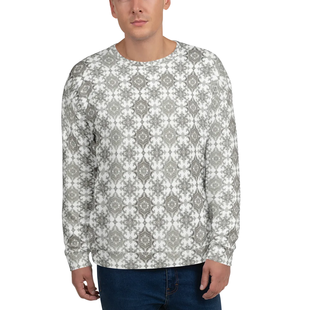 Silver Damask on Sweatshirt — Front