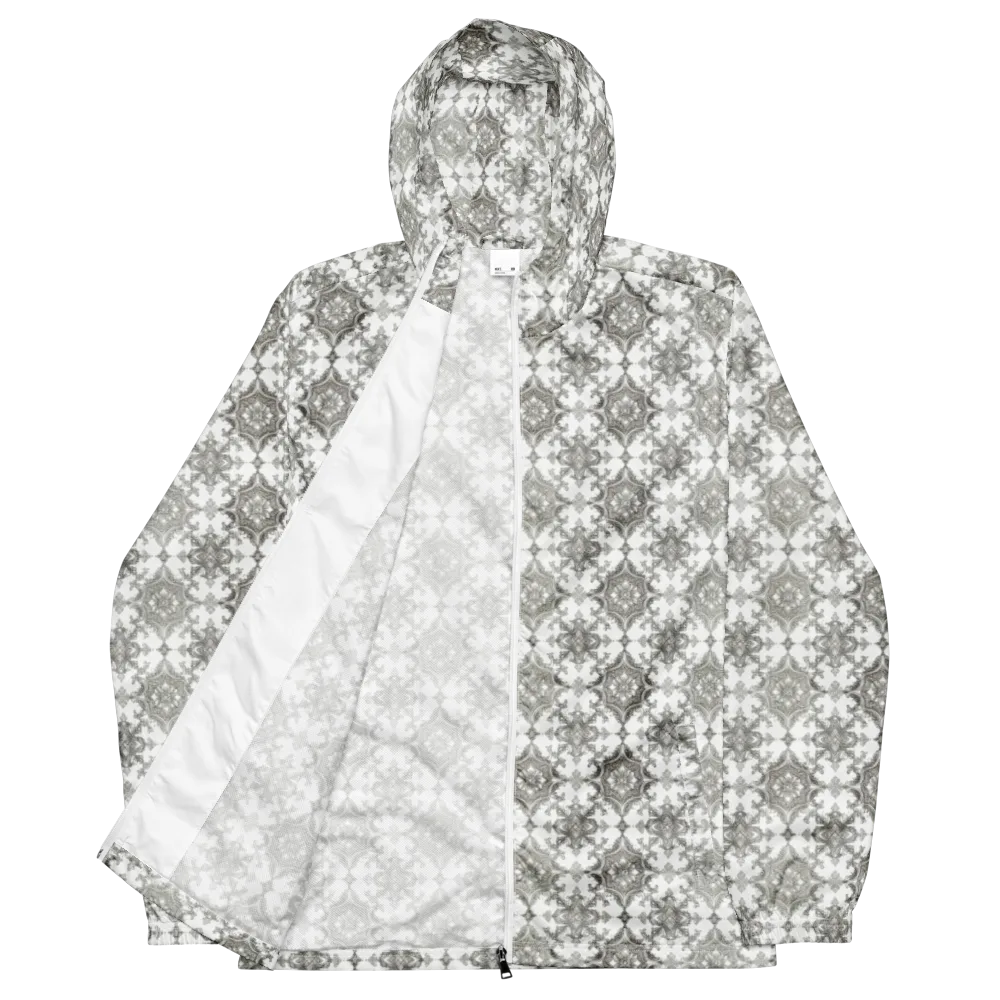 Silver Damask on Men's Windbreaker — Front