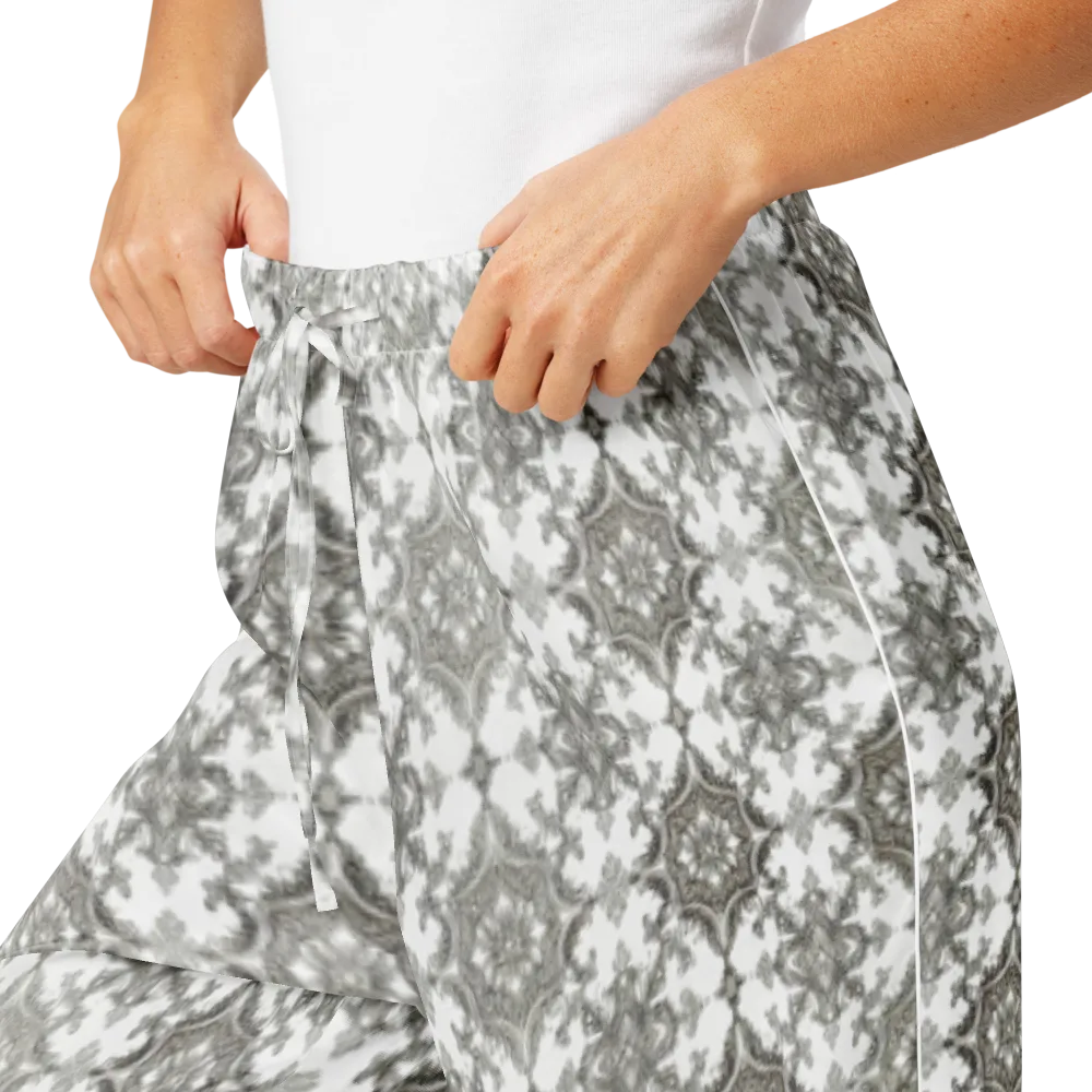 Silver Damask on Women's Pajama Pants — Product details
