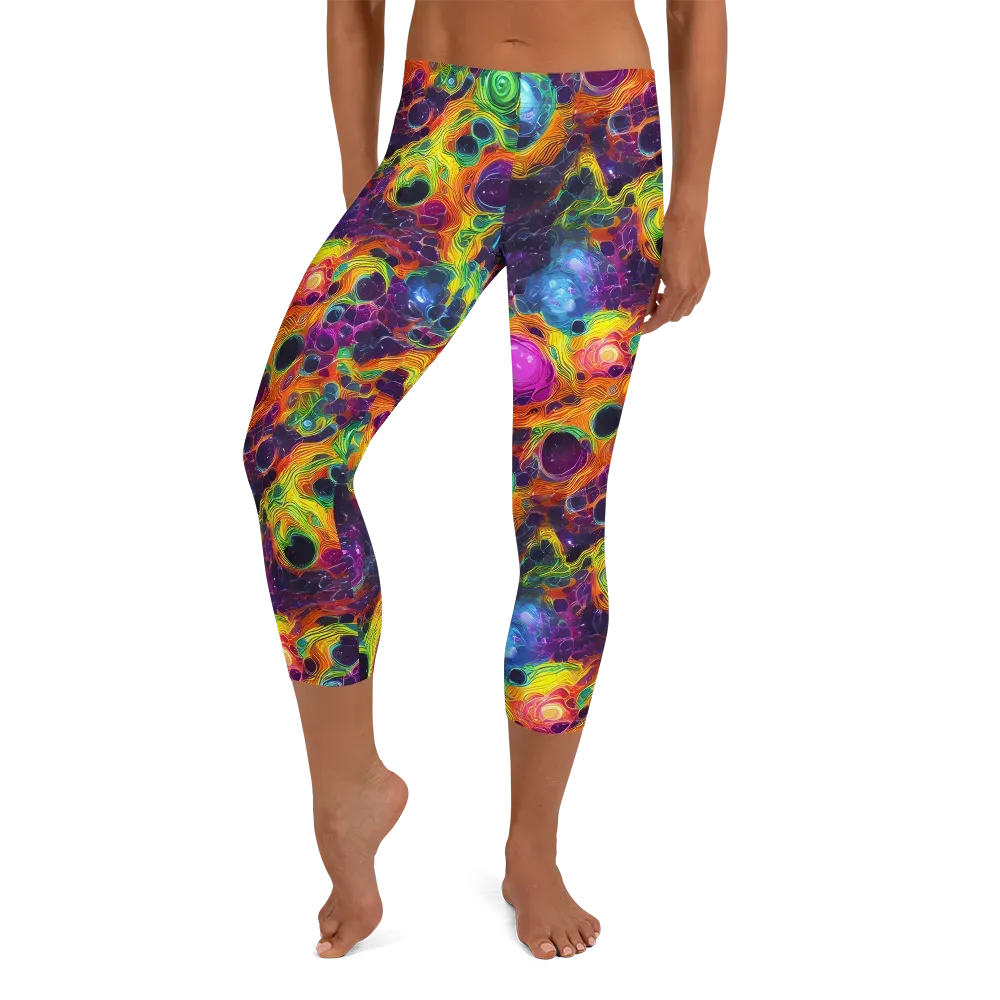 Luminous Orbits on Capri Leggings — Front