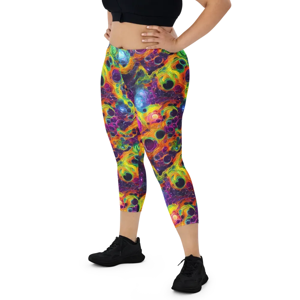 Luminous Orbits on Capri Leggings — Front