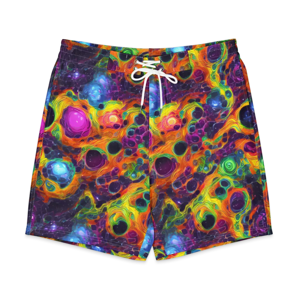 Luminous Orbits on Men's Board Shorts — Front