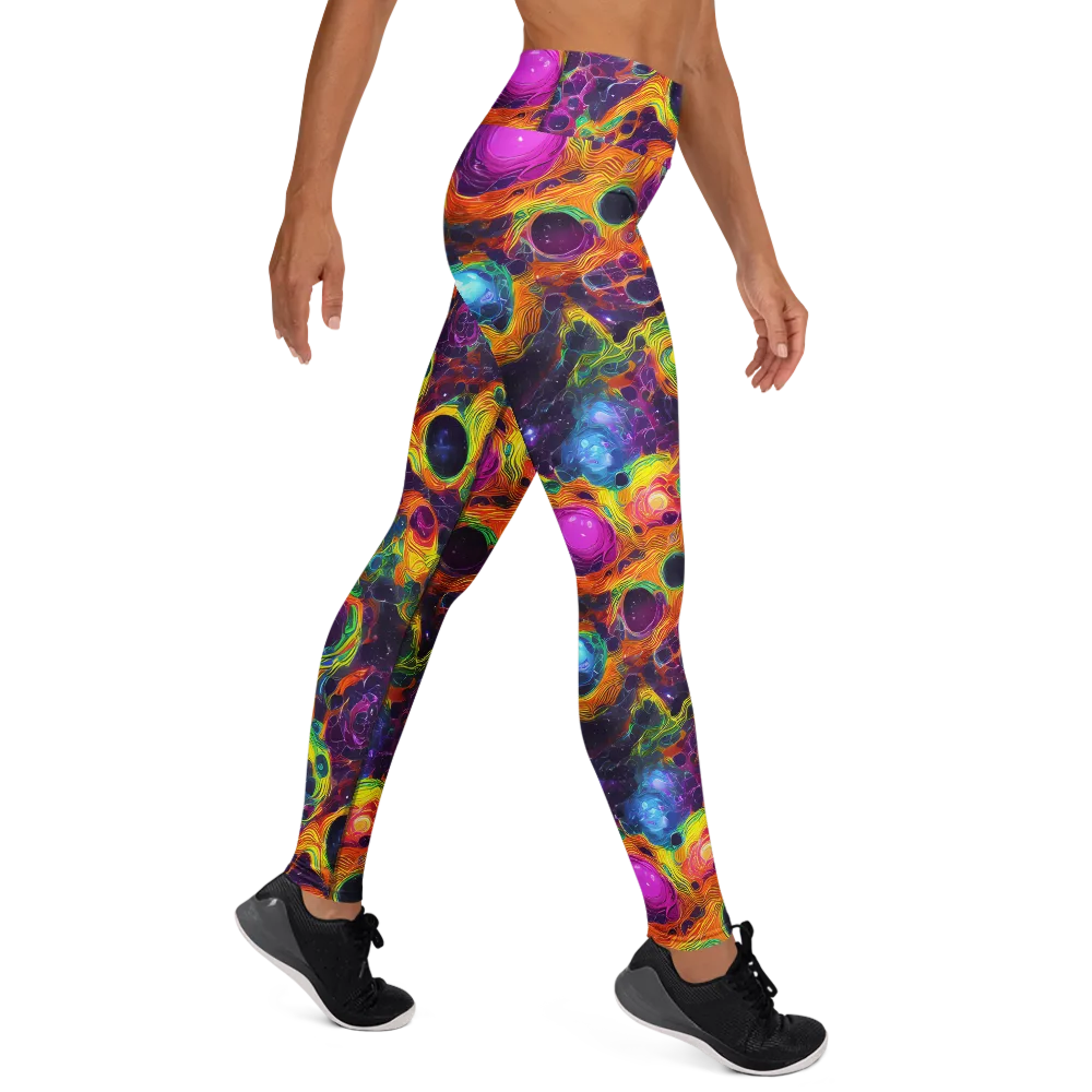 Luminous Orbits on Yoga Leggings — Right
