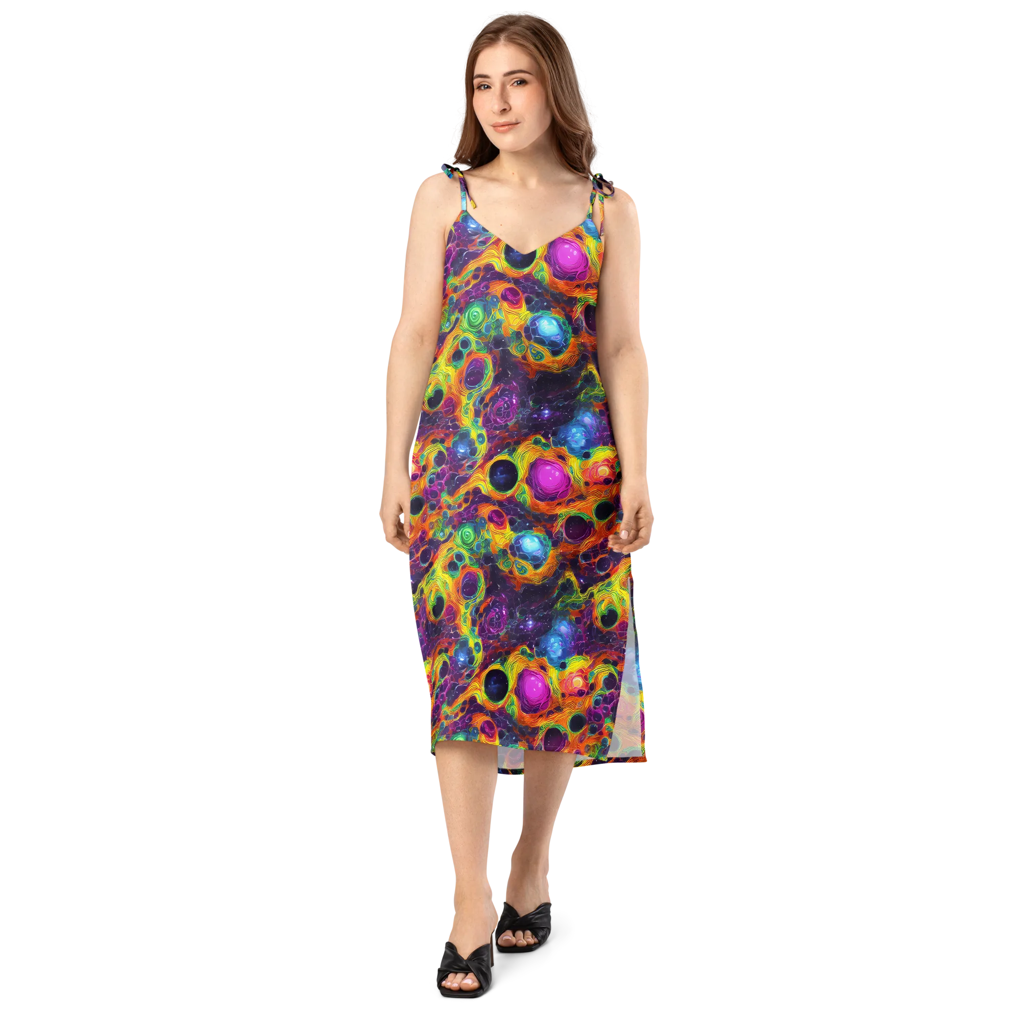 Luminous Orbits on Slip Dress — Front