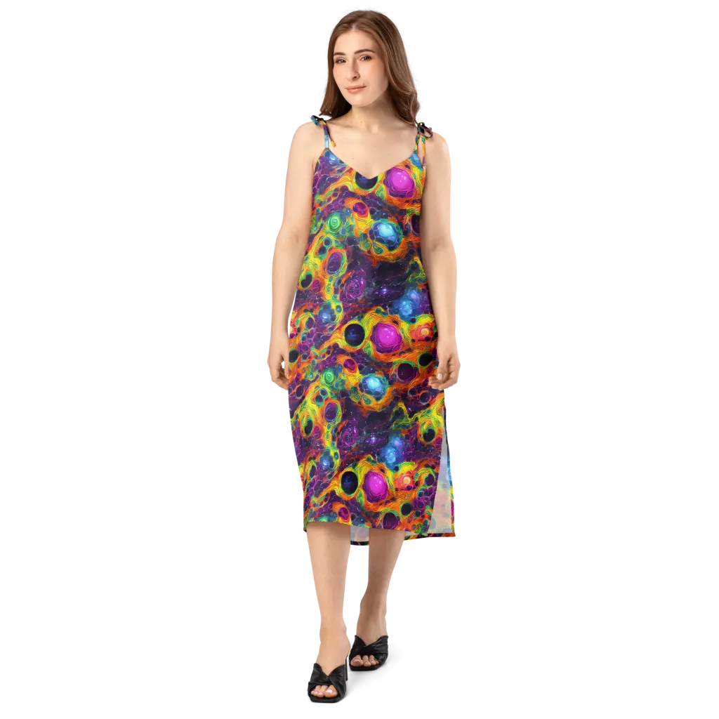 Luminous Orbits on Slip Dress — Front