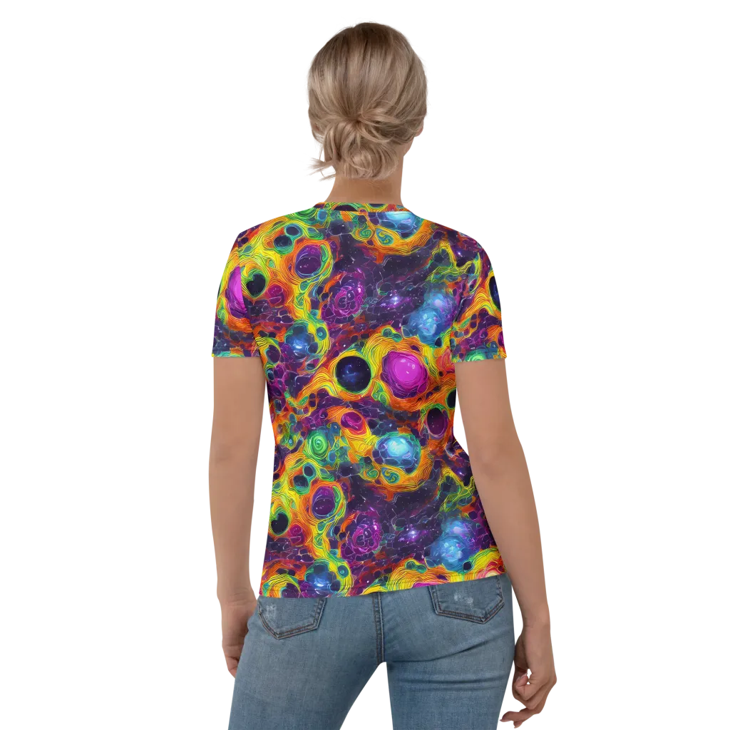 Luminous Orbits on Women's Crew Neck T-Shirt — Back