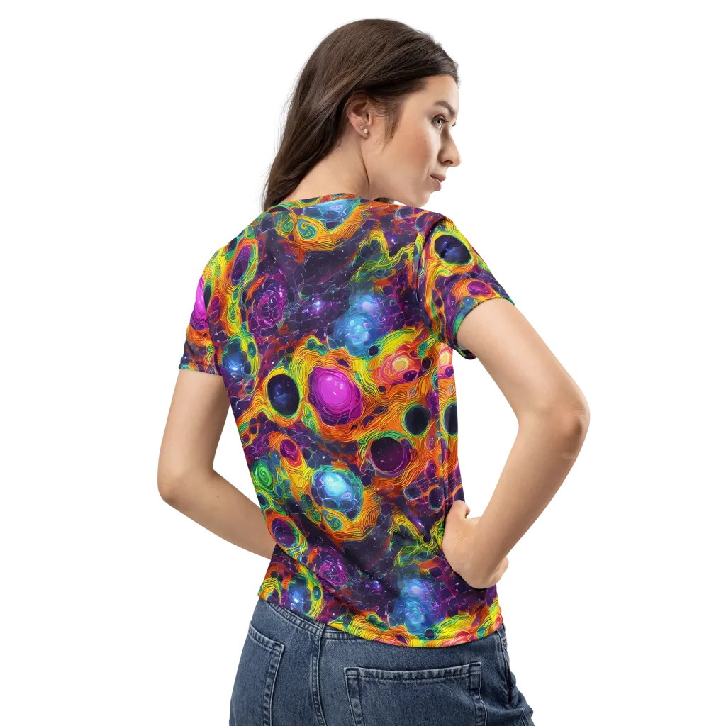 Luminous Orbits on Women's Crew Neck T-Shirt — Back